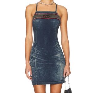 Diesel Dark Blue Strapless Dress